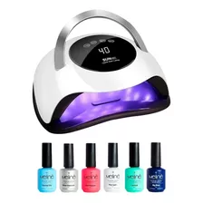 Cabina Sun De Uñas Uv Led 120w + 6 Semipermanente Meline