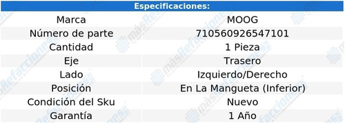 Buje Tirante Tra Inf Moog Para Hyundai Equus 12 Al 15 Foto 2