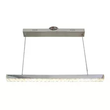 Luminaria Pendente Cristal K9 Led 24w Linha Reta Cor Cromado 110v/220v