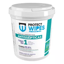 Toalha Umedecida Protect Wipes Antisséptica Balde C/ 150 Un