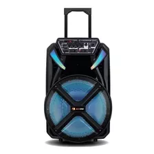 Caixa De Son Bluetooth Usb Fm Led Karaoque Microfone