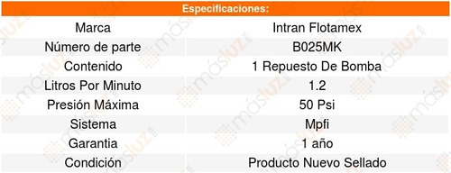 Repuesto Bomba Gasolina Pontiac Matiz 1.0l L4 04 A 09 Intran Foto 2