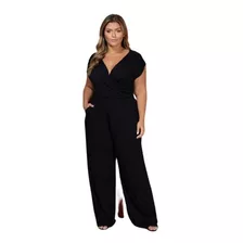 Macacão Feminino Plus Size Macaquinho Roupas Femininas Longo