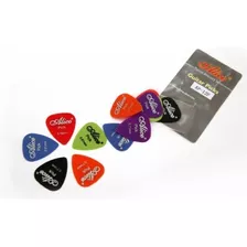 Paquete X 12 Picks Para Guitarra Alice Ap-12f Antideslizante Color Variado