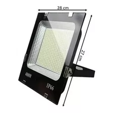 Foco Reflector Proyector Electrico Led400w Impermeable 6500k Color De La Carcasa Negro