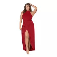 Vestido Largo De Fiesta Con Abertura Talla Plus