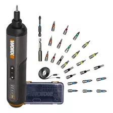 Parafusadeira Bivolt 4v Max Lithium 25 Bits + Maleta Worx