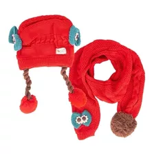 Gorro Invierno Y Bufanda Para Bebe Crochet Forrado 4mybebe