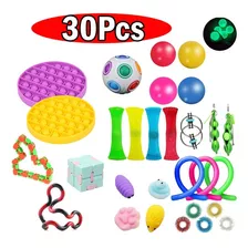 Conjunto De Brinquedos Sensoriais Fidget De 30 Peças Para Al