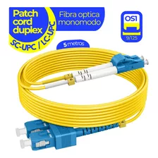 Patch Cord De Fibra Óptica Monomodo Dúplex, Sc/lc, 5mts