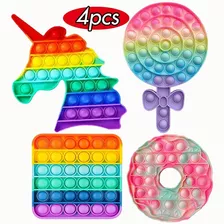 Kit De Brinquedo Pop It Fidget Push Sensorial Rainbow Pionee