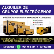 Alquiler De Grupo Electrogeno Y Camión Grúa