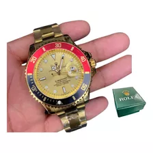 Rolex Submariner Dourado Misto P Homens C Luxo Prova D'água