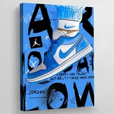 Quadro Tecido Canvas Decoração Tenis Nike Jordan Basquete