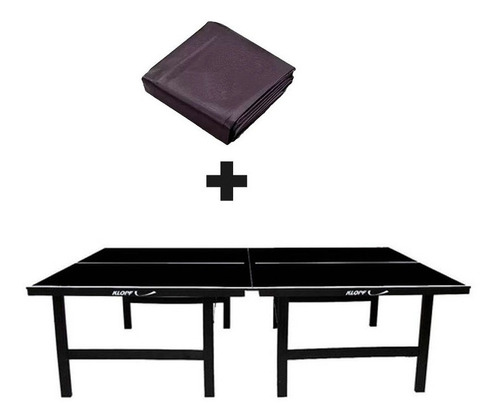 Mesa de ping pong Klopf 1010 fabricada em MDP cor preto