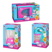 Brinquedo De Cozinha Infantil Kit Completo Com Microondas