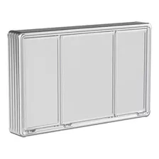 Armário Banheiro Com Espelho Perfil Alumínio 3 Portas Astra