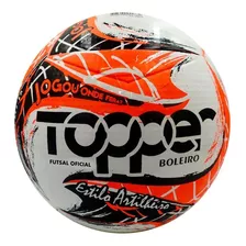 Bola De Futsal Topper Boleiro - Branca E Vermelha