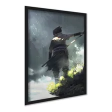 Quadro Decorativo Sasuke Uchiha Naruto Personagem A2 42x60cm