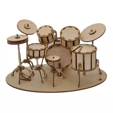 Bateria Quebra Cabeça 3d. Miniatura Em Mdf Compre Uma Leve 2