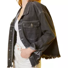 Campera Chaqueta Jeans Bordada