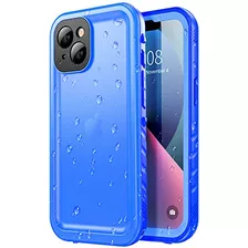 Funda Waterproof Para iPhone 13 6.1 Pulgada Azul Rugoso A-02