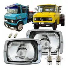 Par Farol Caminhão Mercedes Benz L-608 L-708 Com Lampadas