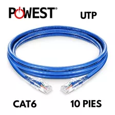 Cable De Red Utp Patch Cord Powest Cat6 Certificado 10 Pies