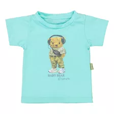 Camiseta Infantil Baby Bear Para Menino Estilo Cor Verde