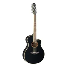 Guitarra Acústica Yamaha Apx700ii 12 Strings Para Diestros Black Brillante