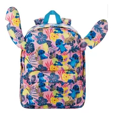 Mochila Stitch Tropical Disney Store Tamaño Oficio 38cm Niña