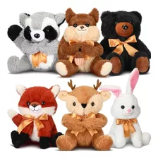 Juego De 6 Juguetes De Peluche De Bosque De 11.8 Pulgadas,