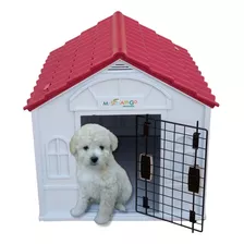 Casa Térmica Para Perros Con Puerta Razas Medianas 75x65x63