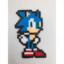 Sonic Pixel Art Hama Beads Llavero Iman Regalo Personalizad