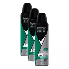 Kit 3 Desodorante Rexona Clinical Men Intense Fresh 150ml