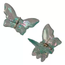 Ganchitos Mariposa Tornasolada| Pack X 3, Plástico, Independ