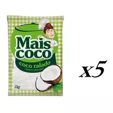 Kit 5 Kilos De Coco Ralado Mais Coco Umido E Adoçado Atacado