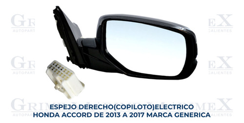 Espejo Honda Accord 2013-13-2014-2015-2016-2017-17 Ore Foto 10