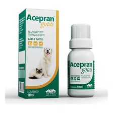 Acepran Tranquilizante Gotas Cães Gatos 10ml Vetnil