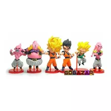 Kit 6 Miniaturas Dragon Ball Z Goku Gohan Trunks Majin Boo