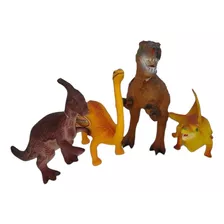 Dinossauro Borracha Grande 4 Modelos Brinquedo Frete Gratis