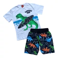 Conjunto Infantil Verão Estampado Branco 110971 - Kyly