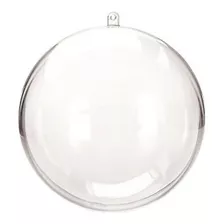 20 Esfera Bola Acrilica Transparente 11cm Lembrancinha Natal