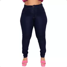Calça Jeans Plus Size Feminina Skinny Com Lycra Cintura Alta