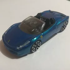 Hot Wheels Ferrari 458 Spider 2012 Azul 