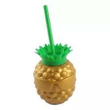 Copo 3d Decorativo Plástico Bar Abacaxi Festa Dourado