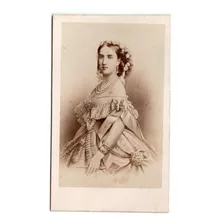 Emperatriz Carlota Esposa De Maximiliano Foto Cdv Antigua