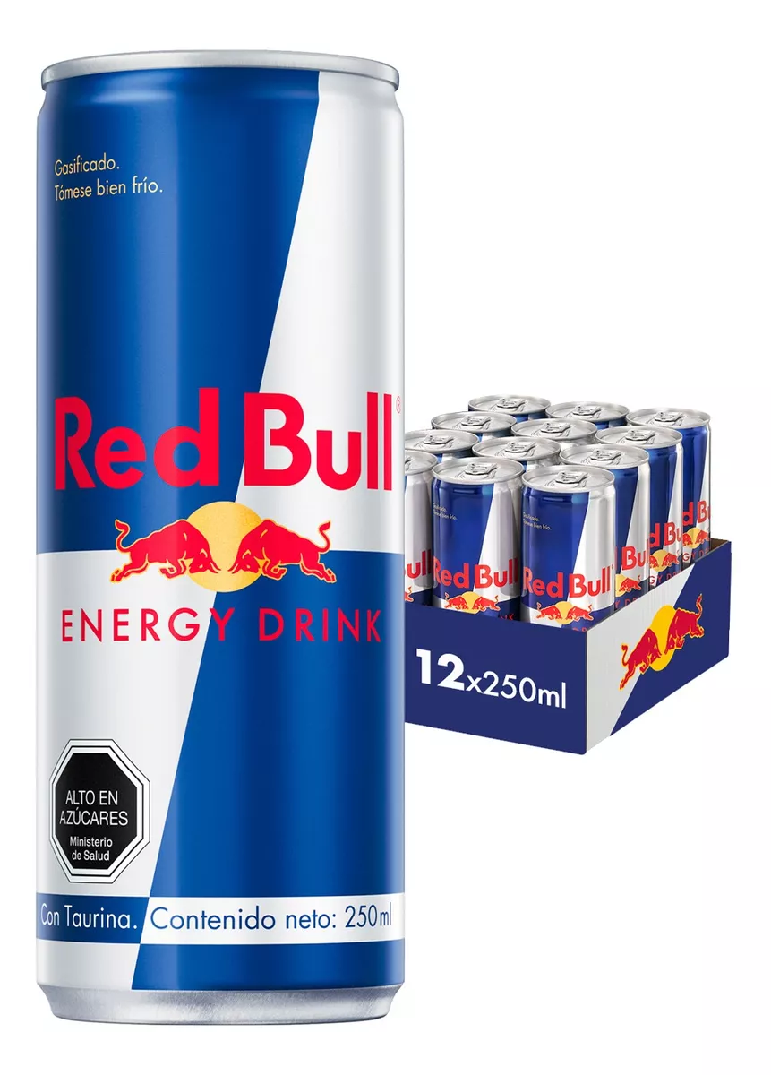 Bebida Energetica Red Bull Regular 12 Latas De 250ml