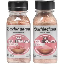 Sal Del Himalaya Fina Y Gruesa Buckingham Rosada Combo X 2