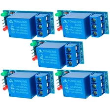 5 Piezas Modulo Relevador Relay 1 Canal 5v Rele Arduino